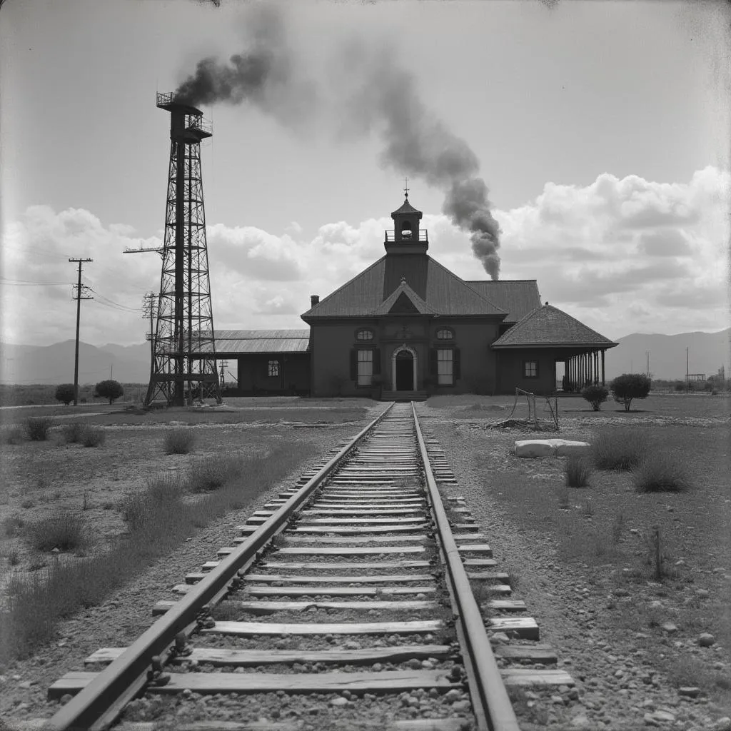 Imagen histórica de la fundación de YPF
